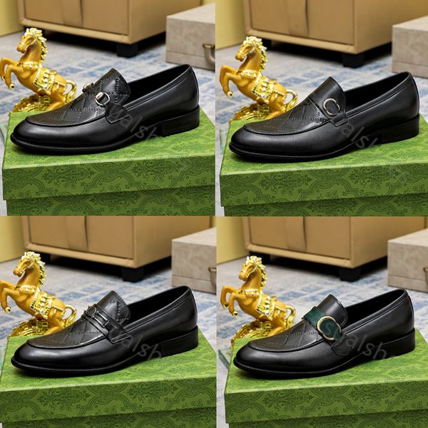 

dress shoes luxurious double g designers men loafers genuine leather brown black mens casual shoes wedding shoes