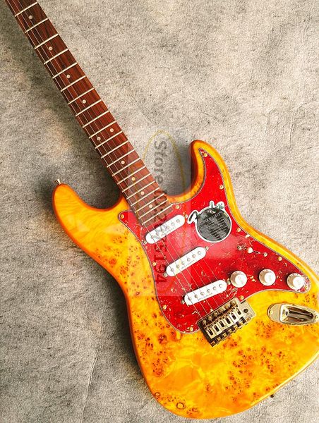 

tree burl wood electric guitar, superior performance,ing