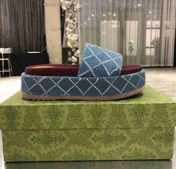 

excellent women's slide sandals shoes with embossed interlocking rubber sole platform slippers brand designer letter embroidery slides, Black