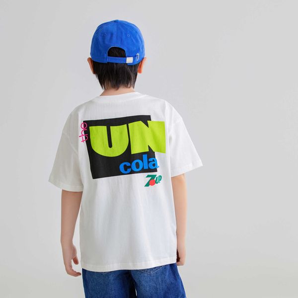 

new heisu miko summer boys' summer short sleeve american letter t-shirt children's simple children's wear t-shirt, White;black