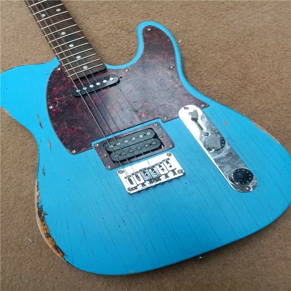 

made old blue tl electric guitar with carbon roasted maple neck alder body ing