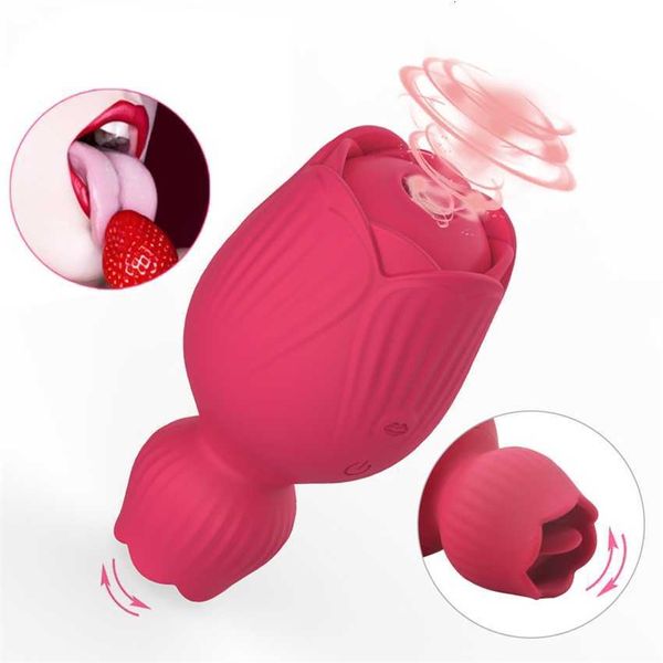 

toy massager rose vibrator toy with tongue licking oral nipple clit clitoris sucker stimulator female adults goods g spot toys for women