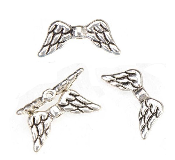 

angel wing beads metal antique silver for jewelry making components new vintage diy fashion jewelry accessories spacers 147mm 5008035521, Blue;slivery