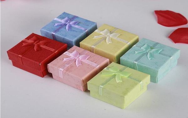 

whole 50 pcs lot square ring earring necklace jewelry box gift present case holder set epacket 3528737, Black;white