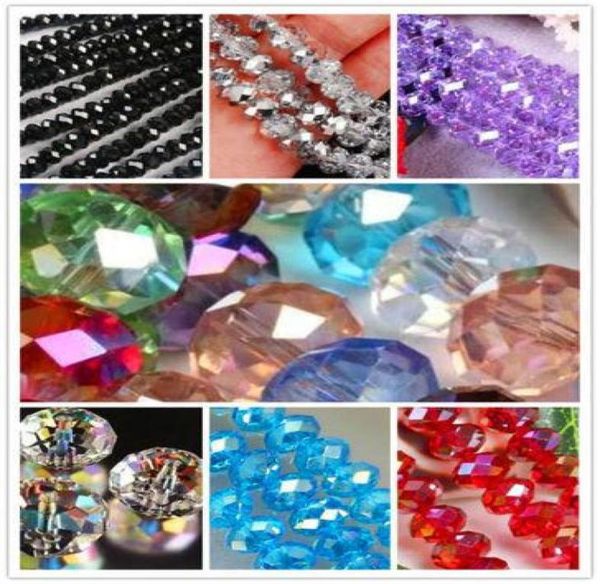 

1000pcs crystal loose beads 4x6mm eight color select01239394259