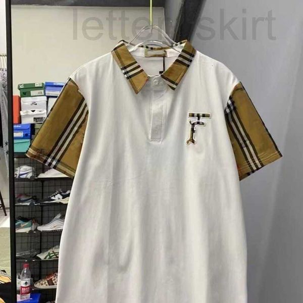 

men's polos luxuriouscasual polo shirt summer mens short sleeves designer t lapel sweatshirt embroidery cotton pullover tee 3kmh, White;black