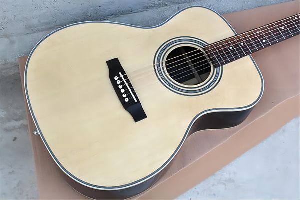

dots inlay chrome tuners solid original acoustic guitar with rosewood fretboard,can be customized
