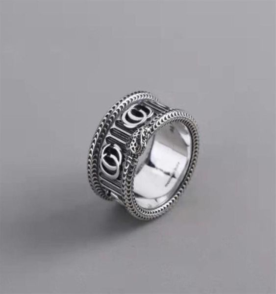 

s925 silver double g snake ring 11 with standard european and american retro vintage old men and women couple fashion trend ins3183327679