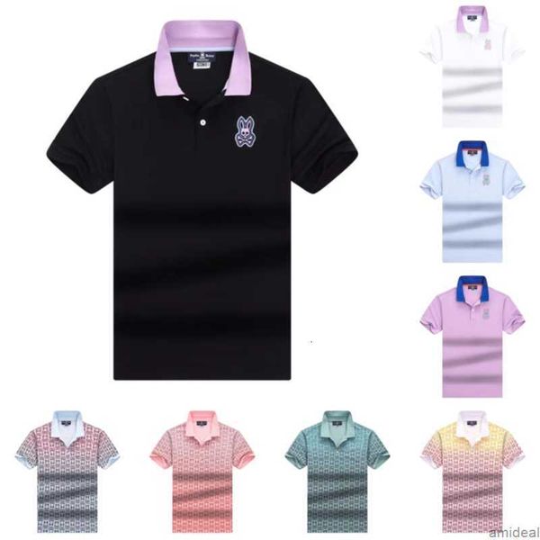 

psycho bunny mens polos shirts american fashion street brand tees designer loose men t shirt and women's couple short sleeve m3f4, White;black