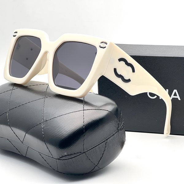 

sunglasses for women channel designer mens multi-color patchwork square frame summer polarized sun glasses with wide eyeglass, White;black