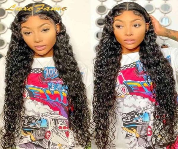 

luxefame braided curly deepwave lace wig for black women lace frontal curly wigpineapple wave brazilian virgin hair wigs32114649927692, Golden;white