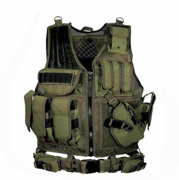 

hunting jackets military equipment tactical vest training combat armor gear army paintball molle protective vests4443561, Camo;black
