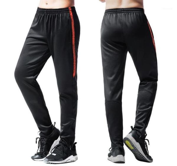 

2020 summer men039s soccer pants jogging fitness leggings workout running sports football pants soccer trousers with pocket zip9328483, Black;blue