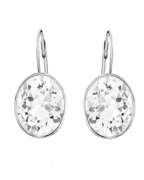 

1111 bella dangle earrings made with austrian crystal for ladies silver plated round drop earings christmas bijoux gift6999350