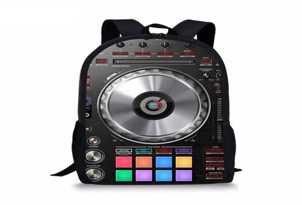 

fashion punk dj music print 3 pcsset kids backpack teenage boys girls student school bags children book bag daily mochila8456384