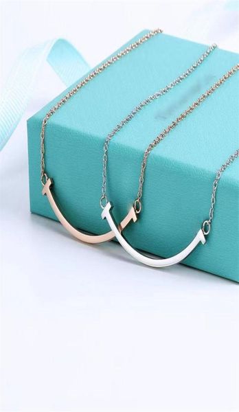 

t medium smile necklace luxury designer necklace classic exquisite workmanship highend fashion personality womens trend gift 50cm9260380, Silver