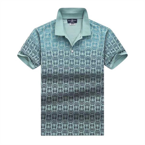 

psycho bunny designer men's polo shirts american fashion brand casual cotton stand collar short sleeve sports wear animal embroidery lo, White;black