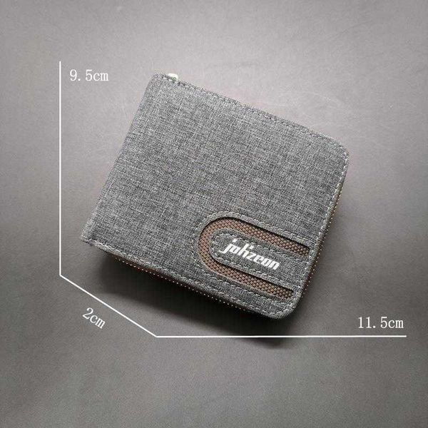 

retro personality canvas wallet mens short fashion zipper oxford cloth japanese brand student minimalist multiple card slots, Red;black