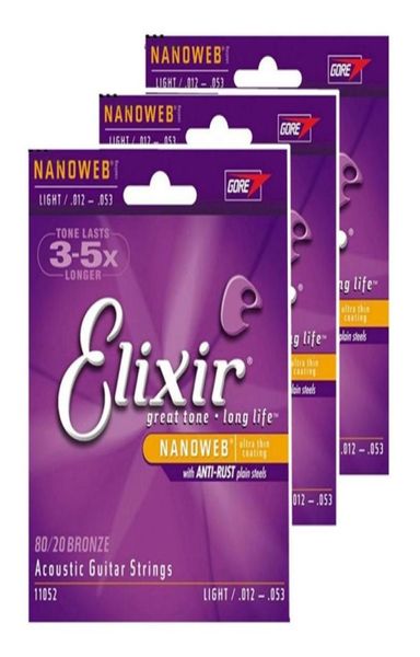 

3setspcs 012053 s 11052 nanoweb acoustic guitar strings guitar parts musical instruments whole9603522