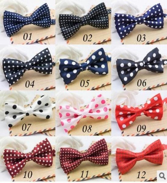 

baby boys ties fashion polka dots butterfly children bow tie england style dot kids party accessories 12 style 75857525920, Red;brown