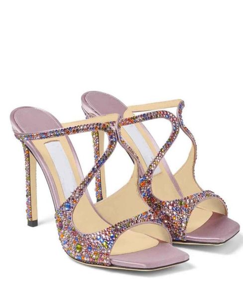 

elegant brand anise mules night dressing sandals shoes slipon style women039s high heels party wedding eu438970615, Black