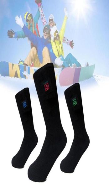 

1 pair upgrade heating socks rechargeable battery electric heating socks man women winter warmer keep warm88568614878907, Black