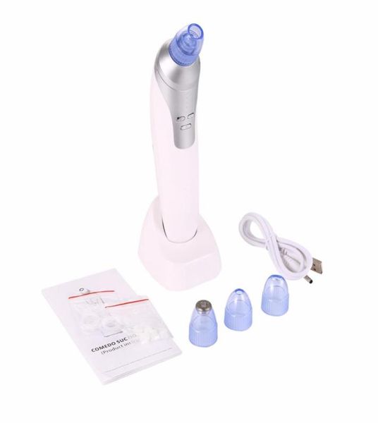 

4 replace heads electric rechargeable nose pore cleaner cleanser deep cleansing facial vacuum blackhead remover device7624790