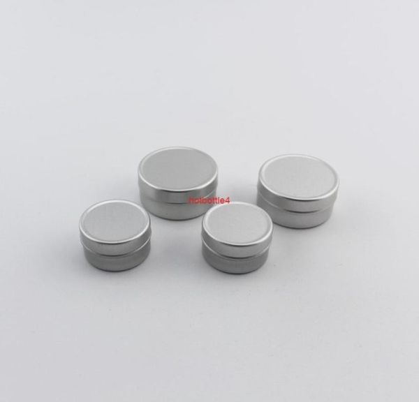 

50pc 5g 10g aluminum empty cosmetic container with lids small lip balm tin solid perfume packaging jar sample bottlegood qualtity2429257