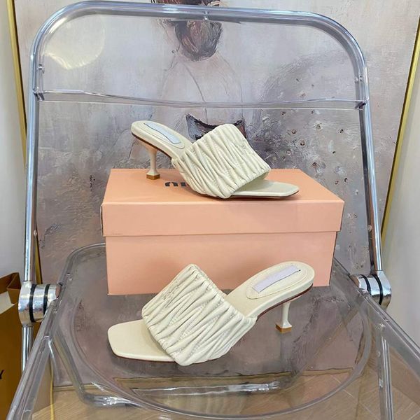 

fashion luxurious women sandals pumps trendy matelasse mules pump italy peep toe slingback napa leather designer comfor family high heels sa, Black