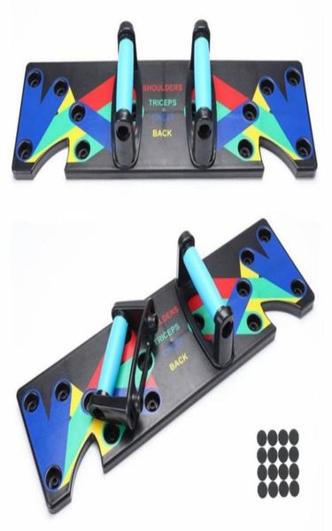 

9 in 1 push up rack board men women comprehensive fitness exercise pushup stands for gym body training home fitness equipment y207124943