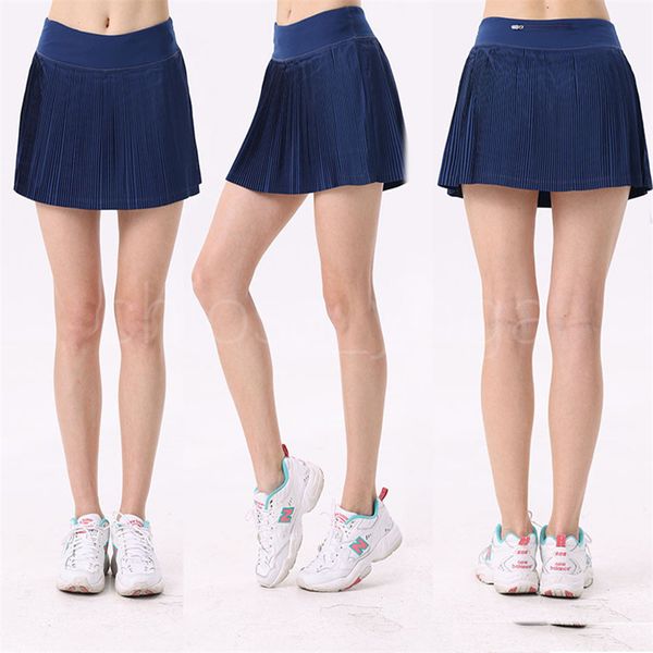 

breathable womens sports skirt quick dry safety skort golf womentennis skirt high waist ladies tennis skorts gym wear pleated elastic tennis