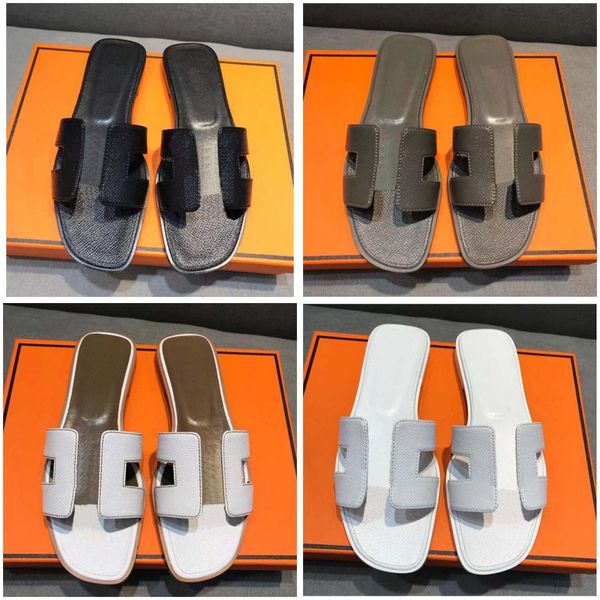 

slippers sandals slides female summer fashion outside wear new style net red flat bottom tourism beach a word leather sandals outdoors, Black