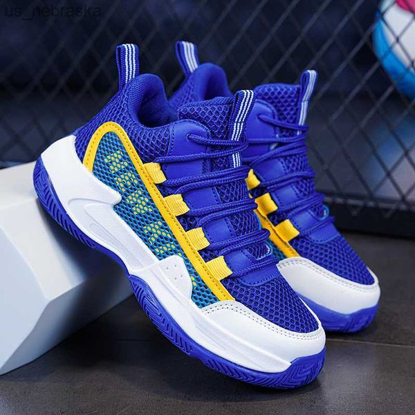 

athletic outdoor kids basketball shoes for boys sneakers thick sole nonslip children sports shoes child boy basket trainer shoes l230518, Black