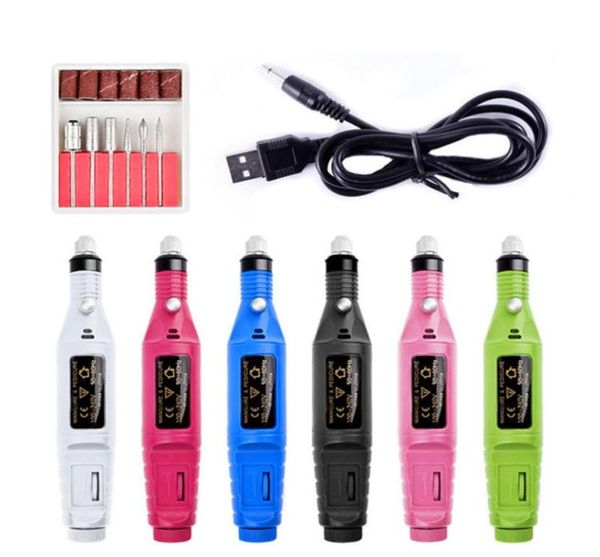 

professional electric nail drill bits set mill cutter machine for manicure nail tips pedicure file nails eu us plug3922201