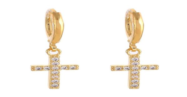 

cross dangle earrings religious jesus stone earrings jewelry crucifix christian8791012, Silver