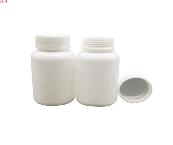 

50pcs 100ml 100cc empty white solid capsules container powder pill bottle with screw cap for pill packaginggood qualtity8915906