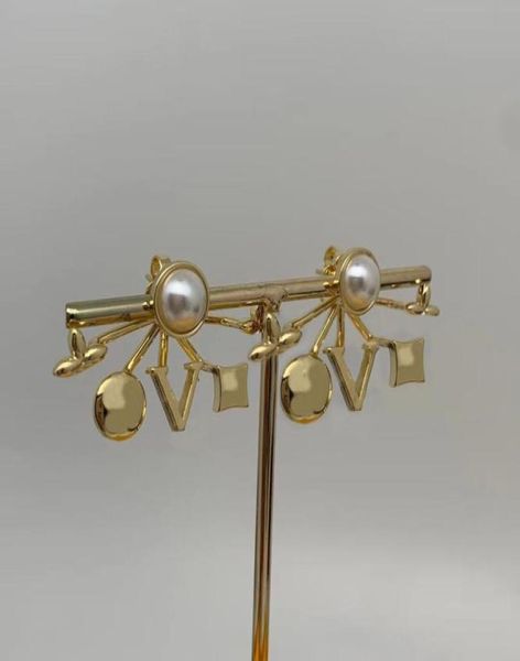 

fashion gold charm earrings for lady women party wedding lovers gift engagement jewelry for bride with box nrj7303973, Golden