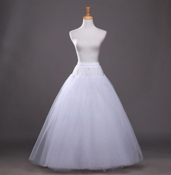 

new aline tulle 4 layers bridal wedding petticoat bride accessories crinoline underskirt slips floor length3738365, White
