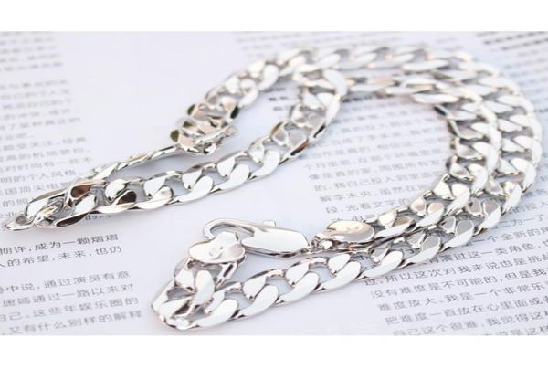 

heavy chain 24k white gold filled men039s necklace curb link jewelry 236 inch 12mm size 236quot color silver 7296663
