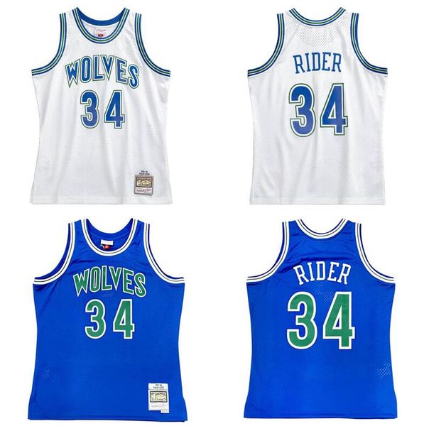 

isaiah rider jr basketball jersey s-6xl mitchell & ness 1995-96 mesh hardwoods classics men women kids retro jersey, Black;red