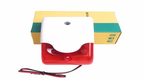 

1 pcs mini red strobe siren indoor outdoor wired sound 110db alarm siren with strobe flash light 12v dc4737665