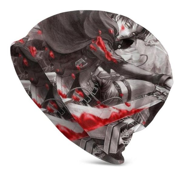 

beanies kill attack on titan eren jager juvenile anime bonnet winter outdoor double layer thin hats for men women2697336