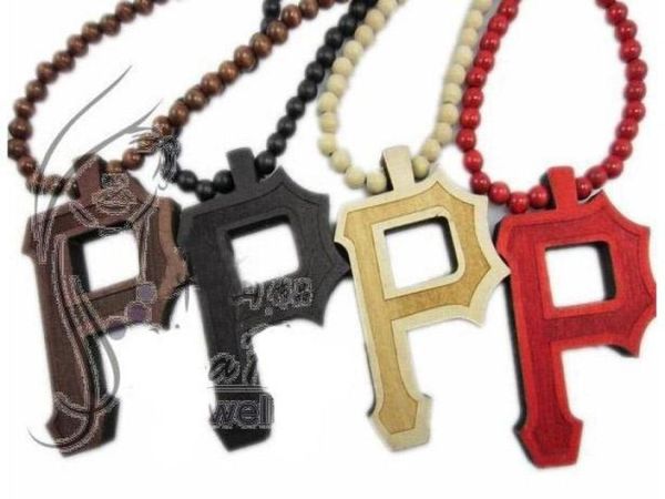 

20pcs letter p pendant new wiz khalifa necklace blk hiphop hiha3807885, Silver