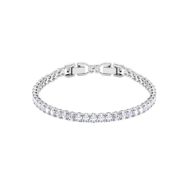 

dazzling slider tennis link chain bracelets 100 925 sterling silver cubic zirconia crystal bracelet for women luxury wedding enga4287931, Black