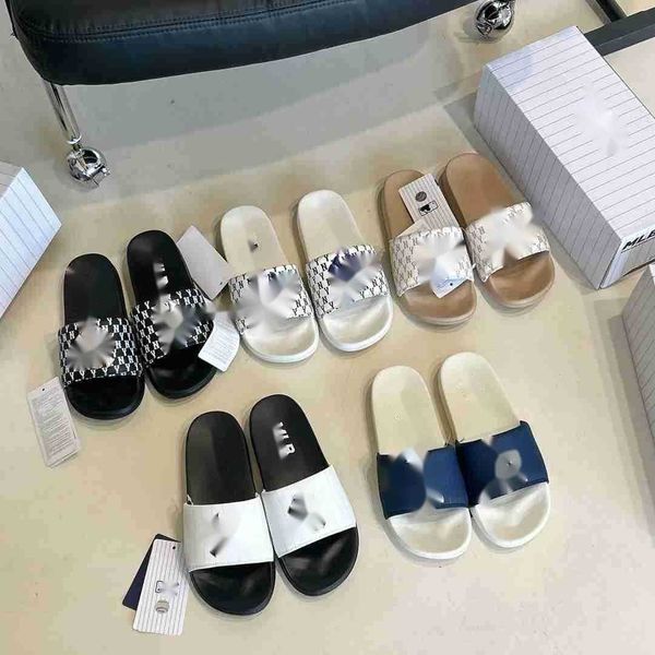 

summer new fashion classic old flower series letter printing casual trend slippers, Black