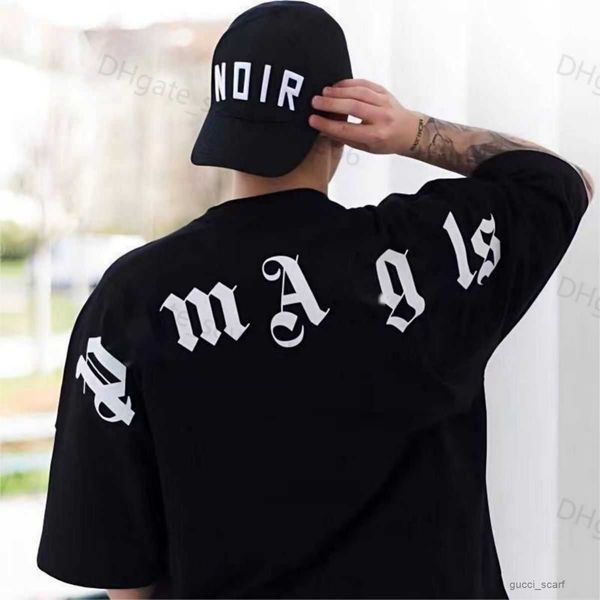 

23ssmen's tshirts t shirt palms palmangel city designer limited inkjet graffiti letter printing men's women's sailboat short-, White;black