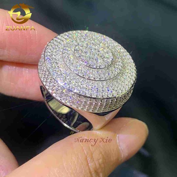

fashion styles pass diamond tester silver gold plated vvs moissanite dimoand custom hip hop men jewelry iced out ring