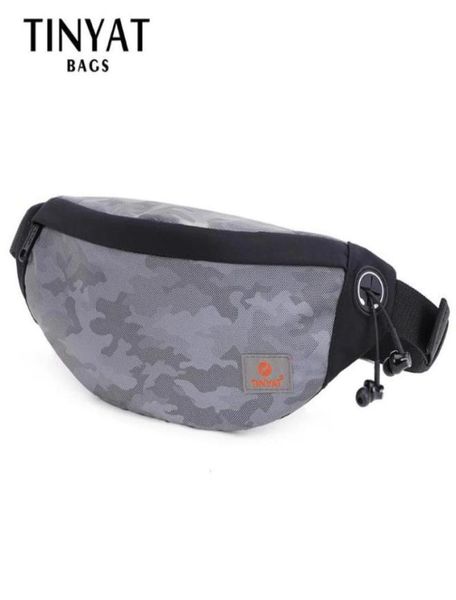 

tinyat mens waist bag net polyester fanny bag camouflage male belt pack night glow phone money banana hip30223236909