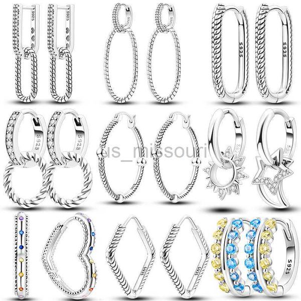 

stud original silver earrings 925 sterling silver round circle simple earrings for women wedding birthday party silver jewelry gift j230529, Golden;silver