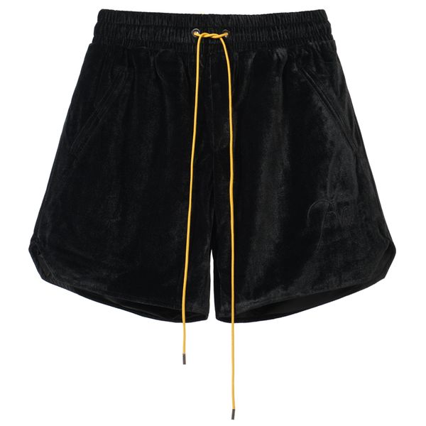 

22ss spring summer europe usa embroidery velvet shorts women men drawstring middle pants jogging short bottoms
